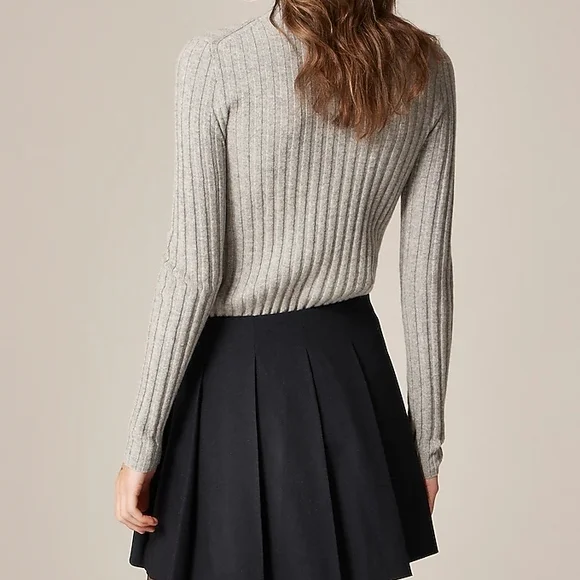 J. Crew Navy Pleated Mini Skirt With Buckle 14 - Picture 2 of 8